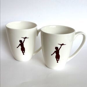 2 Storyville Coffee Company White Coffee Tea Cups